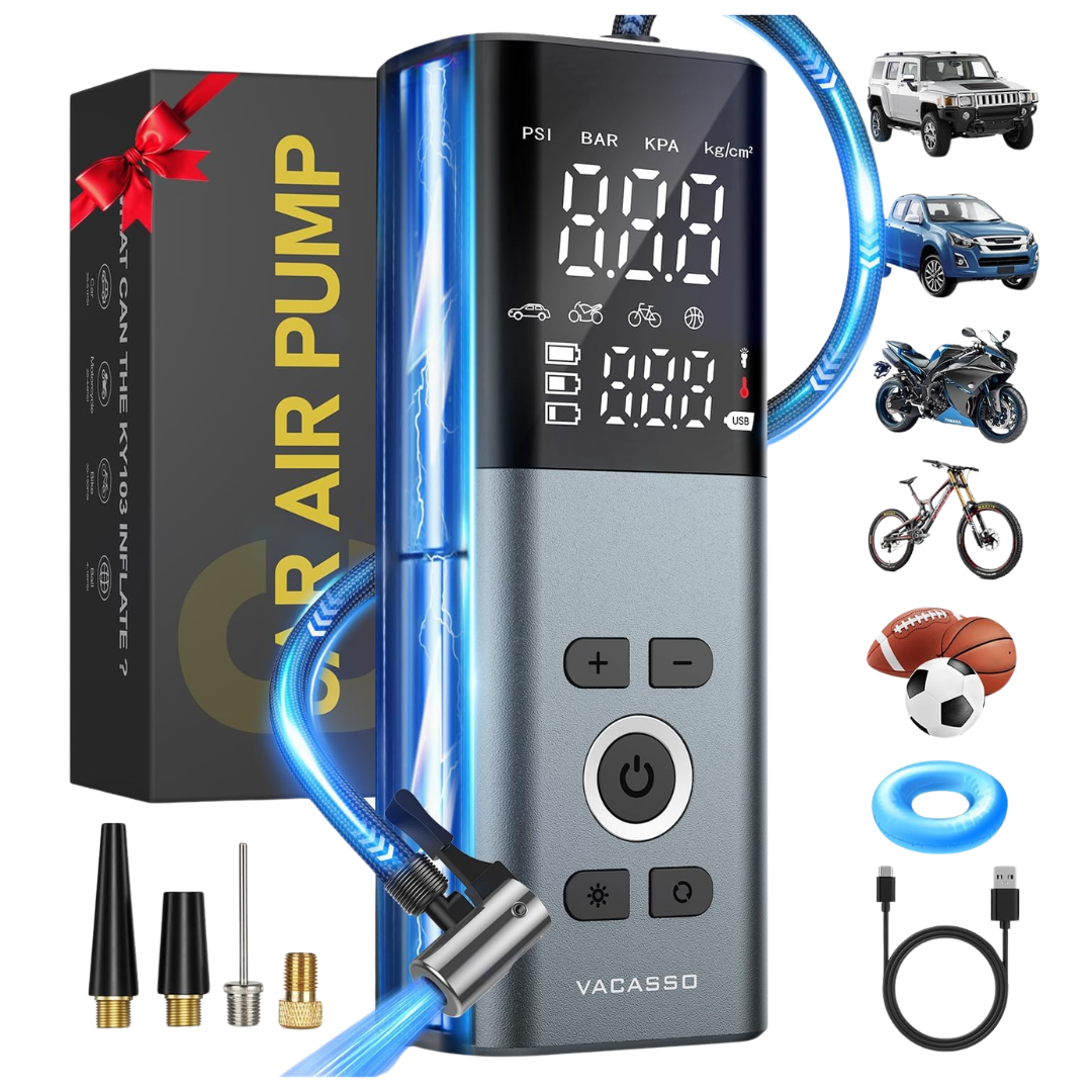 150PSI Portable Air Compressor Tire Inflator W/ 20,000mAh Battery