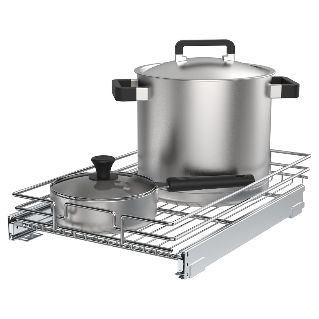 Heavy Duty Metal Sliding Drawer Shelf Cabinet Organizer