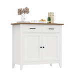 Lark Manor Ailynn Wood Accent Cabinets With 2 Drawers & 2 Doors
