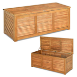 Wellfor 47-Gallon Natural Wood Outdoor Storage Box
