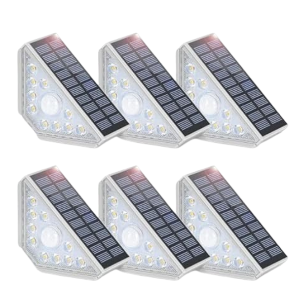 6-Pack Kondras Waterproof Motion Sensor Solar LED Step Lights