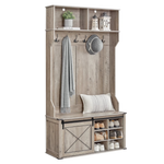 Vasagle Entryway Coat Rack With Shoe Bench