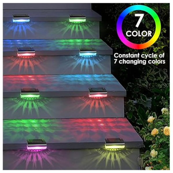 24-Pack Mancra Color Changing Solar Deck Step Lights