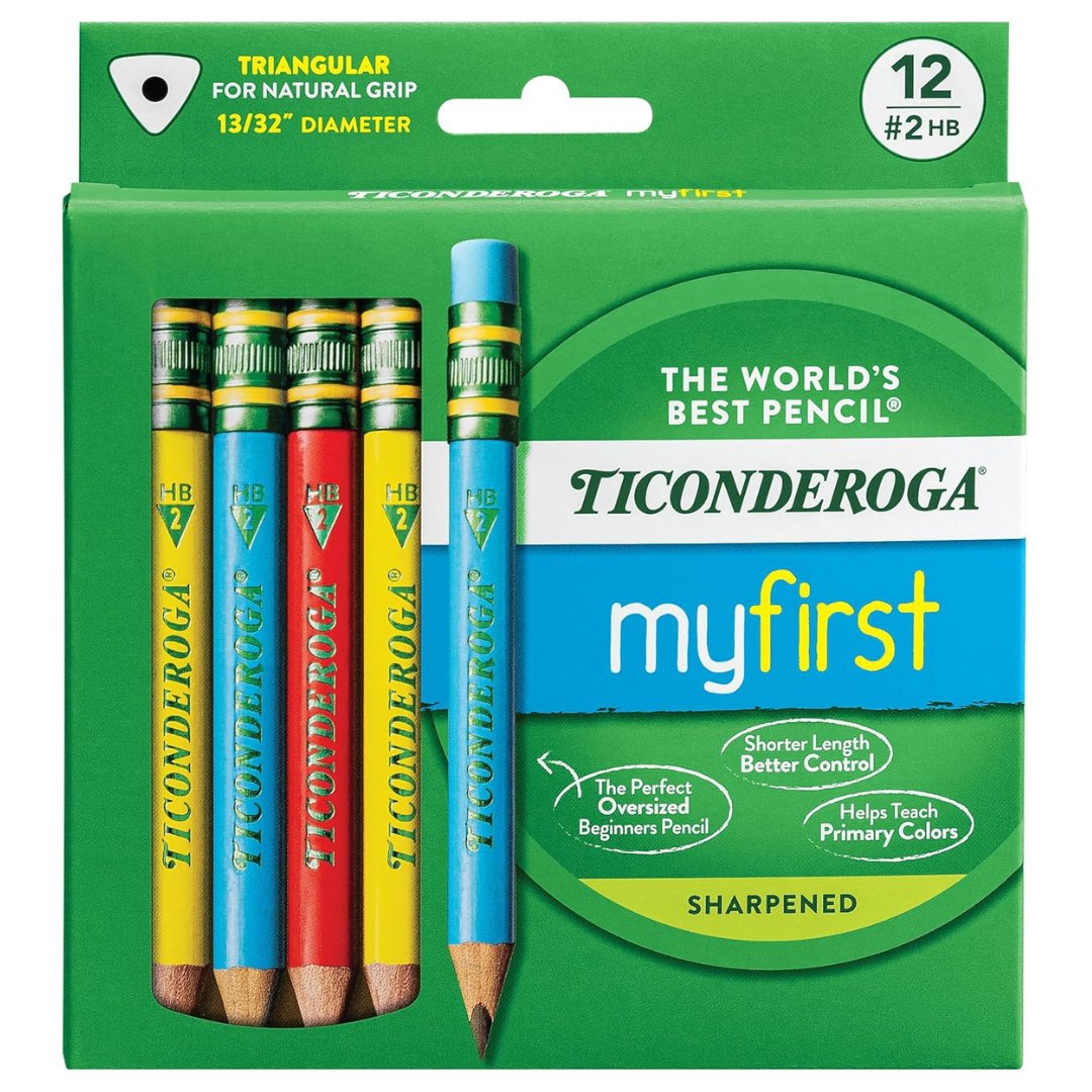 12-Pack Ticonderoga My First Short Triangular Wood Cased Pencils
