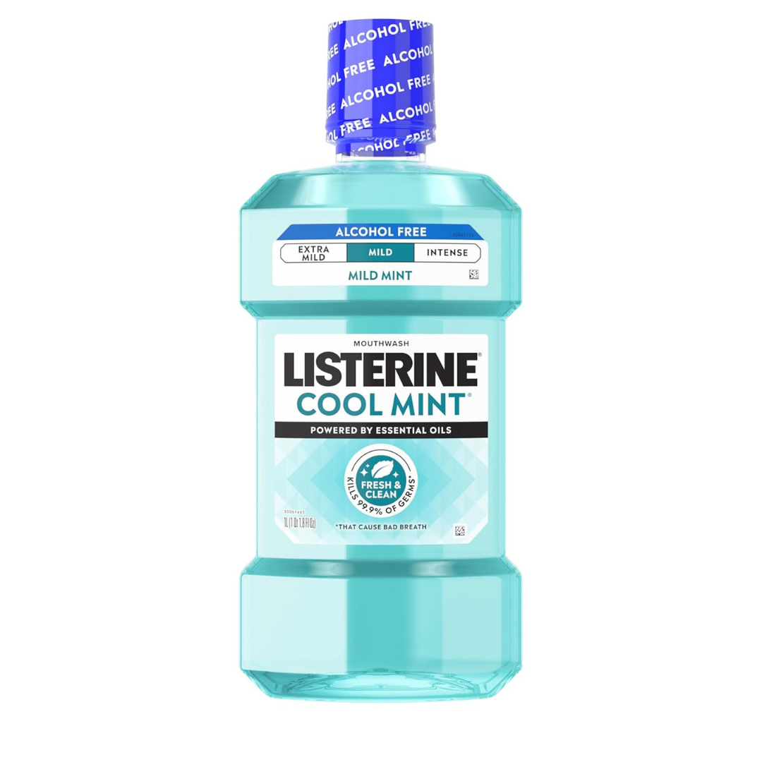 1-L Listerine Zero Alcohol Mouthwash (Cool Mint)