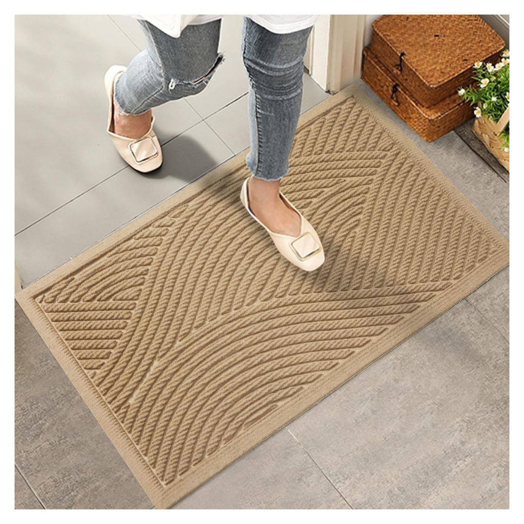 29" X 17" Rubber Backed Non-Slip Low Profile Front Door Mat