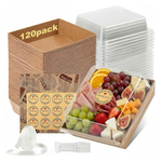 60-Piece 5'' Small Charcuterie Boxes With Clear Lids