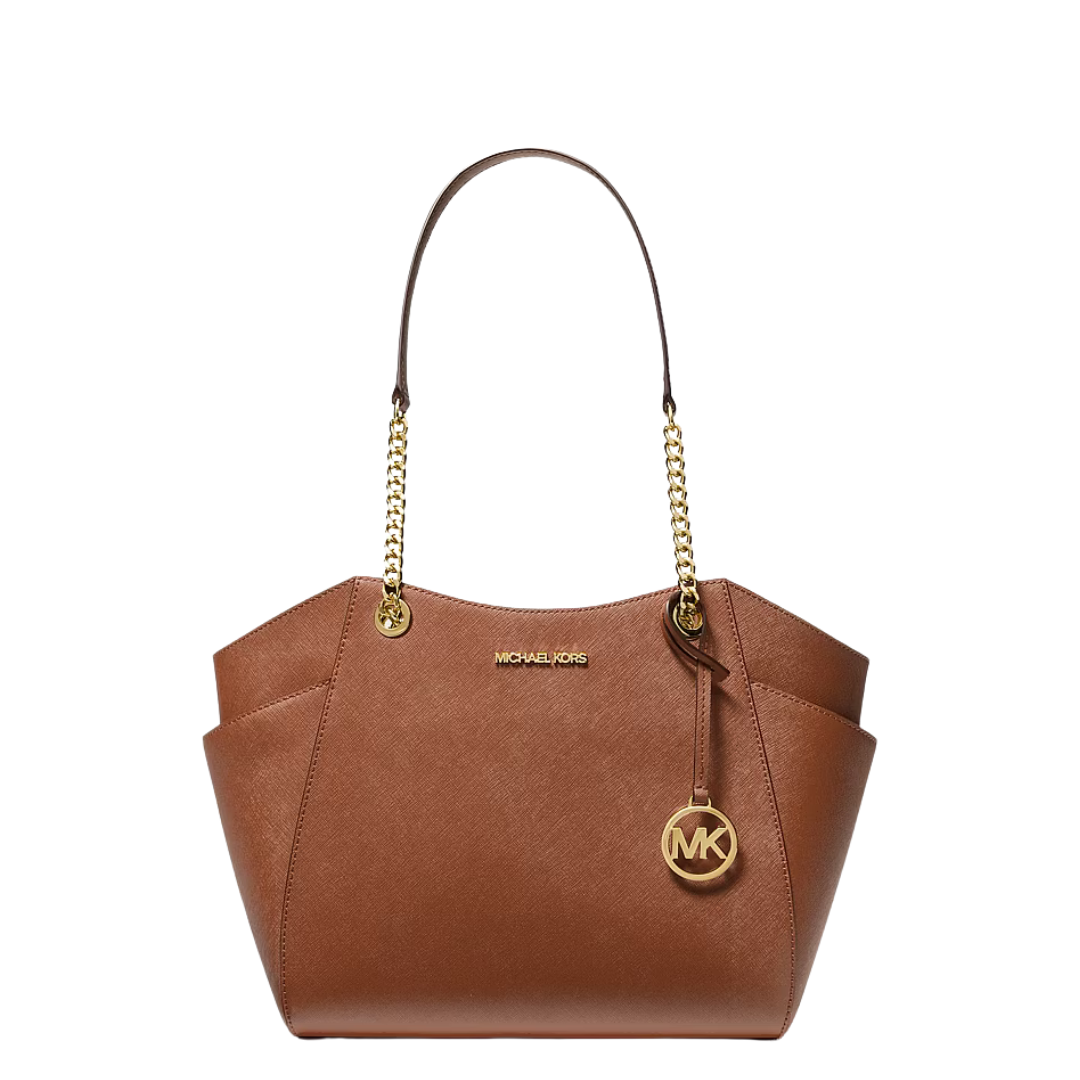 Michael Kors Outlet Jet Set Large Saffiano Leather Shoulder Bag