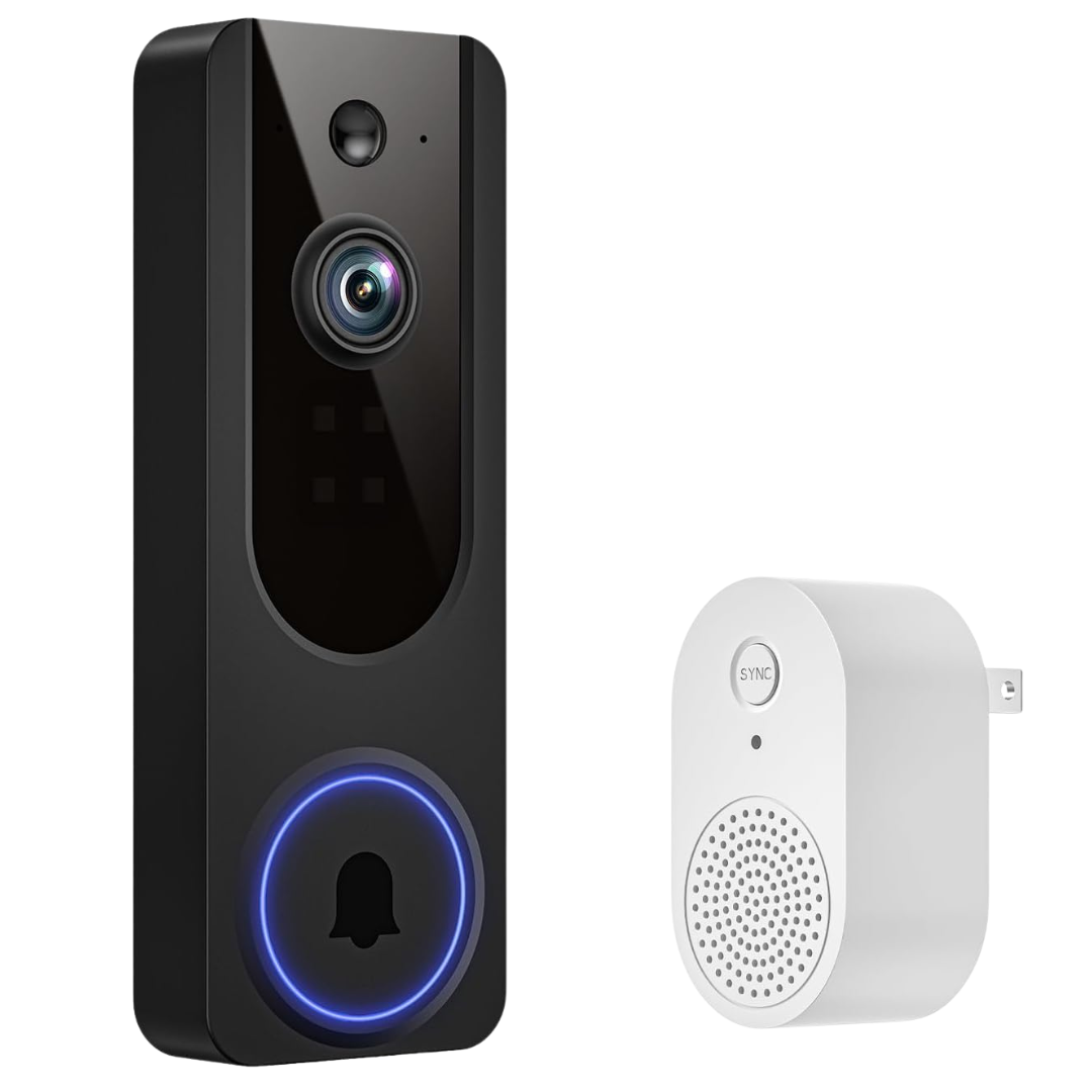 1080P Wireless Video Security Doorbell W/ 2-Way Audio & Night Vision