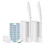 2-Pack Homebetter 3-in-1 Disposable Toilet Brush With 30 Brush Heads