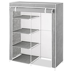 4 Shelves & Hanging Rod Compact Clothes Closet