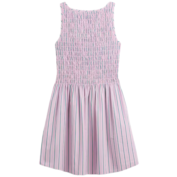 Gap Factory Women's Smocked Boatneck Mini Dress (Pink Stripe)
