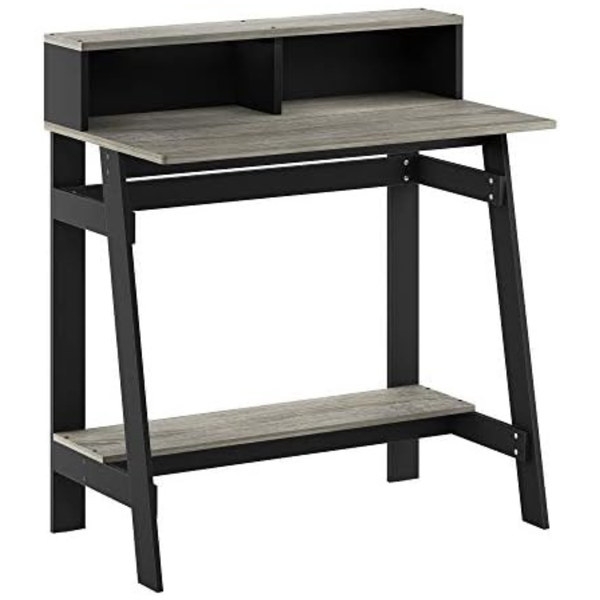 Furinno 14054BK/GYW Simplistic A Frame Computer Desk