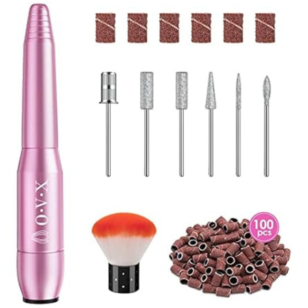 Portable Electric Nail Drill File Machine with Acrylic Nail Kit Set