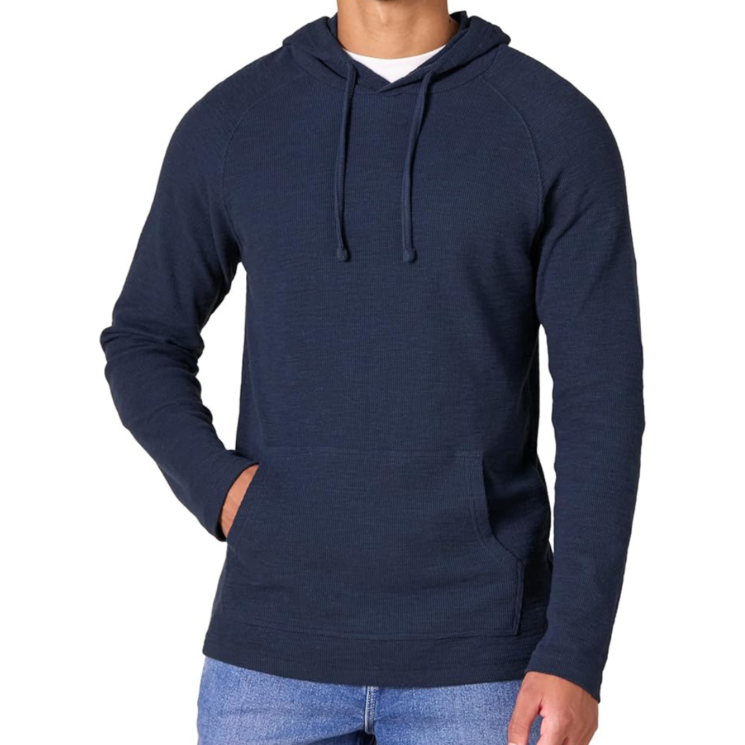 Amazon Essentials Men's Thermal Slub Pullover Hoodie