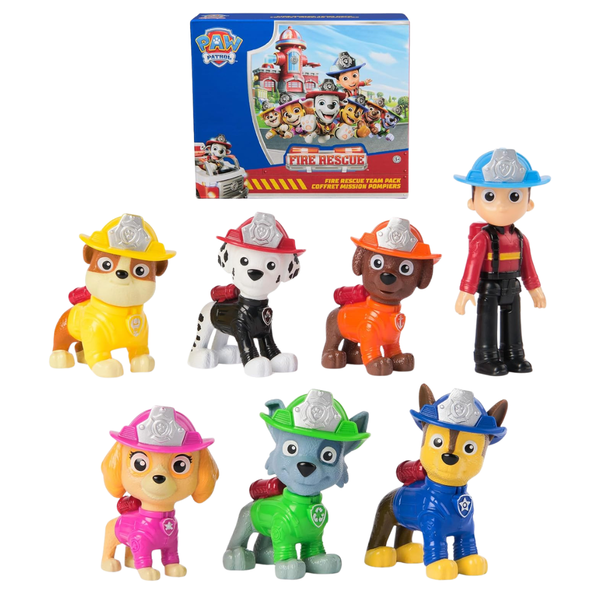 PAW Patrol 7 Fire Rescue Team Collectible Action Figures