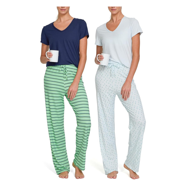 2 Pack Women's Soft Lounge Sleepwear PJ Pajama Sets (2 Colors)