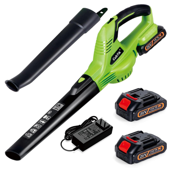 Electric Cordless Leaf Blower With 2x2.0AH Batteries And Charger