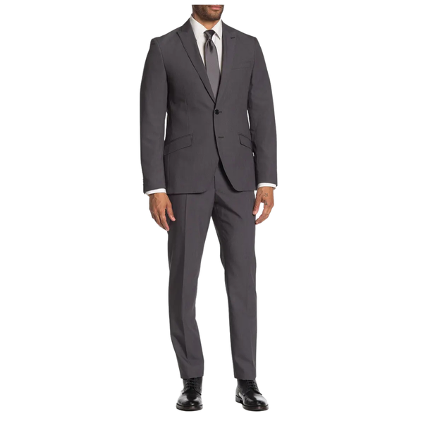 SAVILE ROW CO Brixton Two Button Notch Lapel Extra Trim Suit