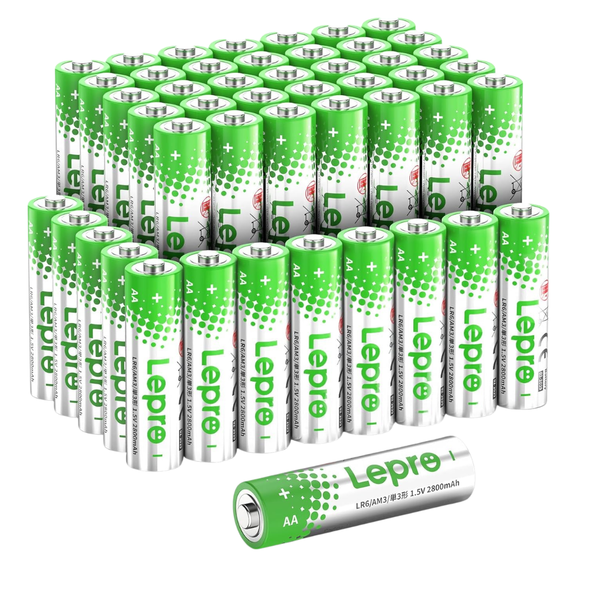 48-Pack Lepro 1.5V Alkaline AA Batteries