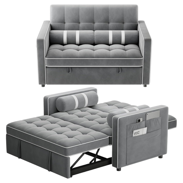 Marsail 3-in-1 Convertible Futon Sleeper Sofa Bed