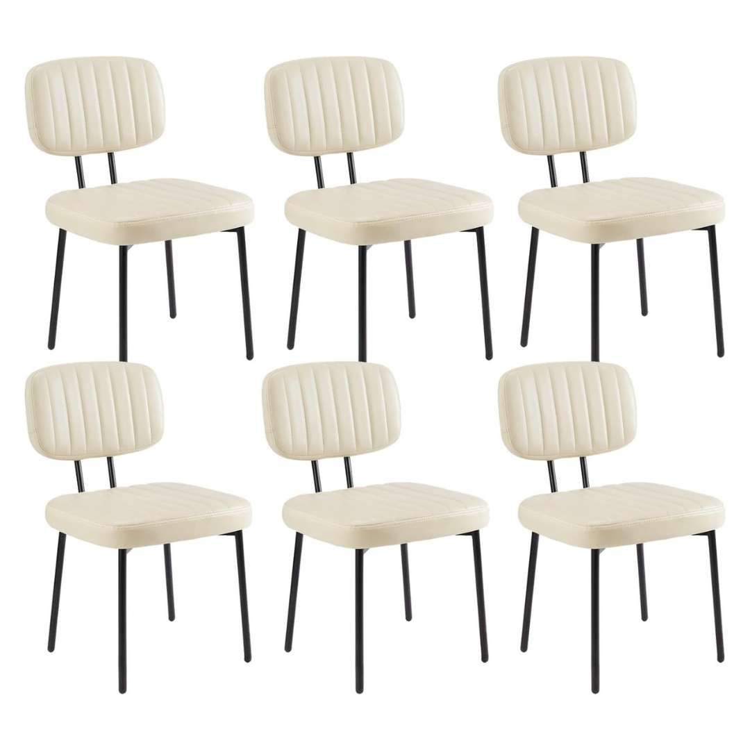 Set Of 6 Upholstered Mid Century Modern Dining Chairs