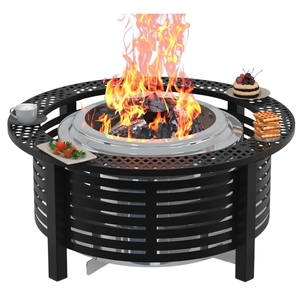 Fire Pit Surround Tabletop With Heat Shield