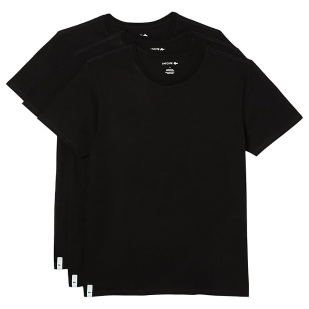 3-Pack Lacoste Men's Cotton Regular Fit Crew Neck Undershirt