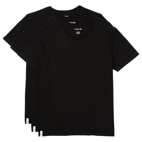 3-Pack Lacoste Men's Cotton Regular Fit Crew Neck Undershirt