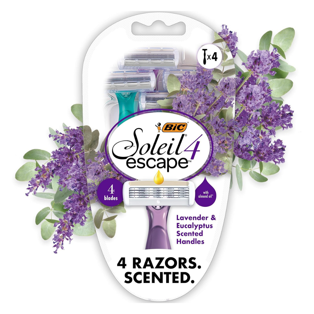 4-Pack BIC Soleil Escape Women's 4-Blade Disposable Razors