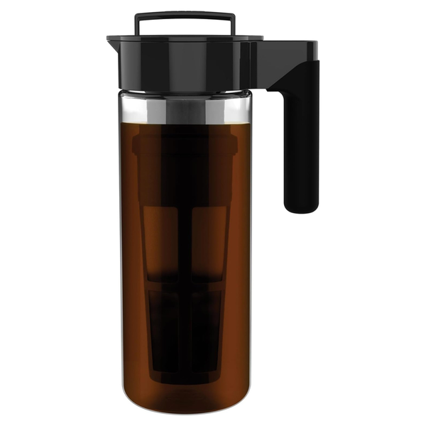 Takeya 2-Qt Glass Cold Brew Coffee Maker W/ Black Lid And Handle