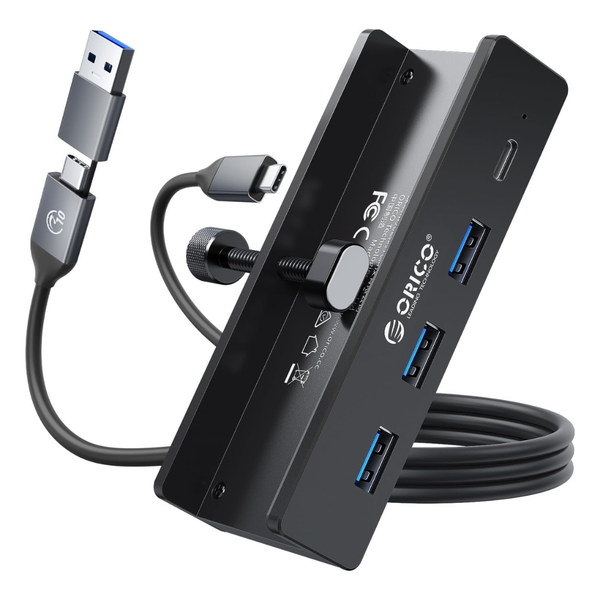 ORICO Desk-Mount 3-Port USB-A / 1-Port USB-C 3.0 Hub