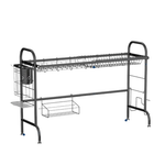 33.9" Expandable Stainless Steel Over The Sink Dish Drying Rack