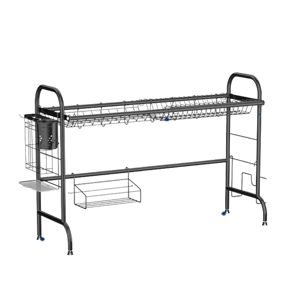 33.9" Expandable Stainless Steel Over The Sink Dish Drying Rack