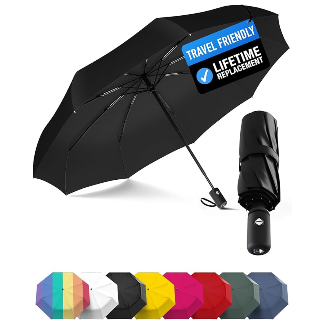 Rain-Mate Windproof Compact Folding Lightweight Travel Umbrella
