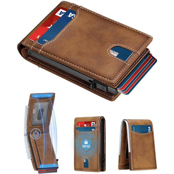 Men's Smart RFID Minimalist Front Pocket Pop Up Wallet (various)