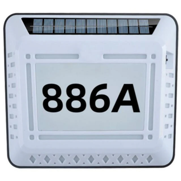 Waterproof House Number Plaque Solar LED Address Sign