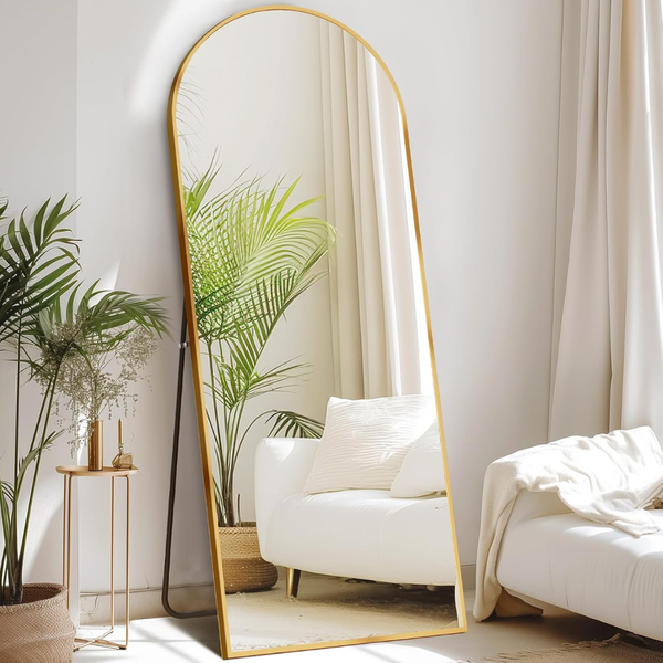 64" X 21" Arched Full Length Mirror W/ Stand