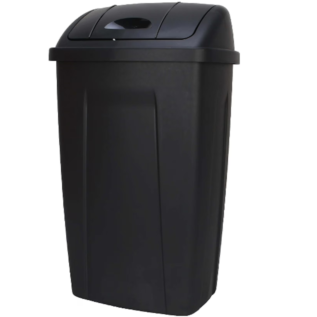 13-Gallon Mainstays Kitchen Trash Can with Swing Top Lid