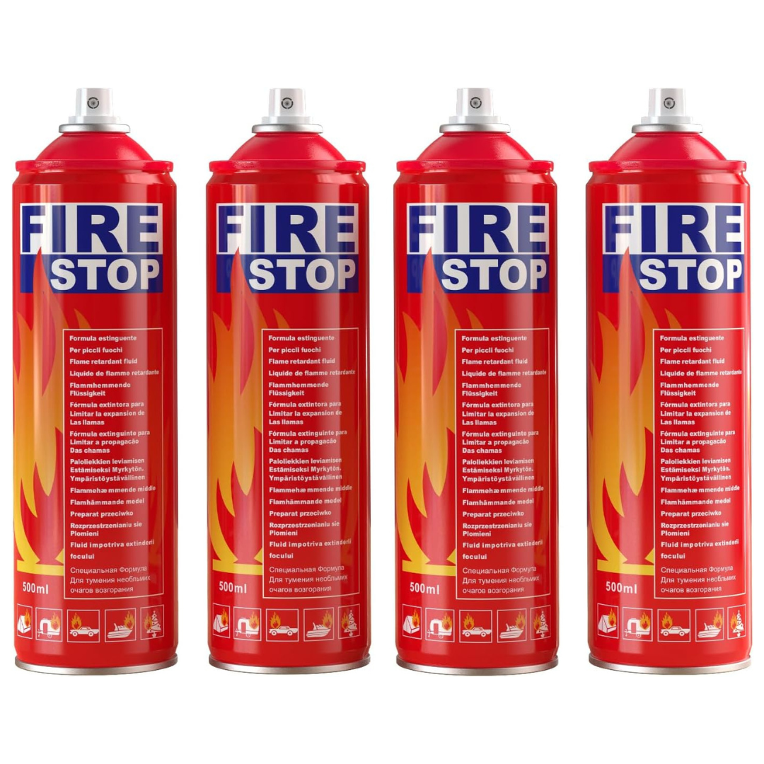 4-Pack Fire Extinguisher with Mount Brackets