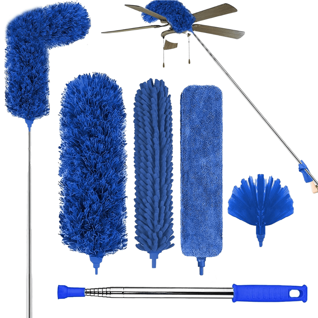 Clnez Microfibre Duster with 100" Telescopic Extension Pole Kit