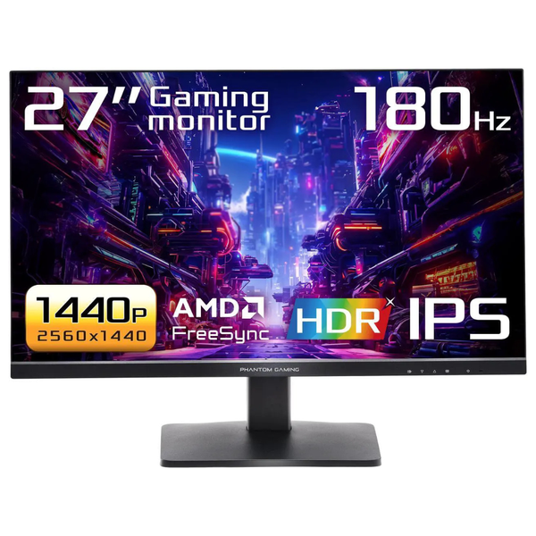 27" ASRock Phantom WQHD 180Hz 1ms HDR IPS Freesync Gaming Monitor