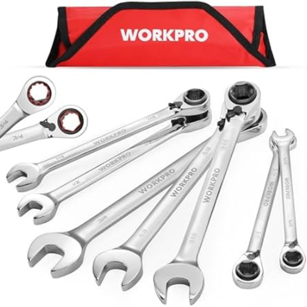 7-Piece Workpro 3-in-1 Reversible Ratchet Wrench Set