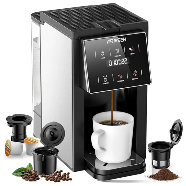 Airmsen Grind & Brew Coffee Maker with Built-in Grinder [Open Box]