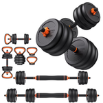 5-in-1 50lb Adjustable Dumbbell Set with Connector Bar