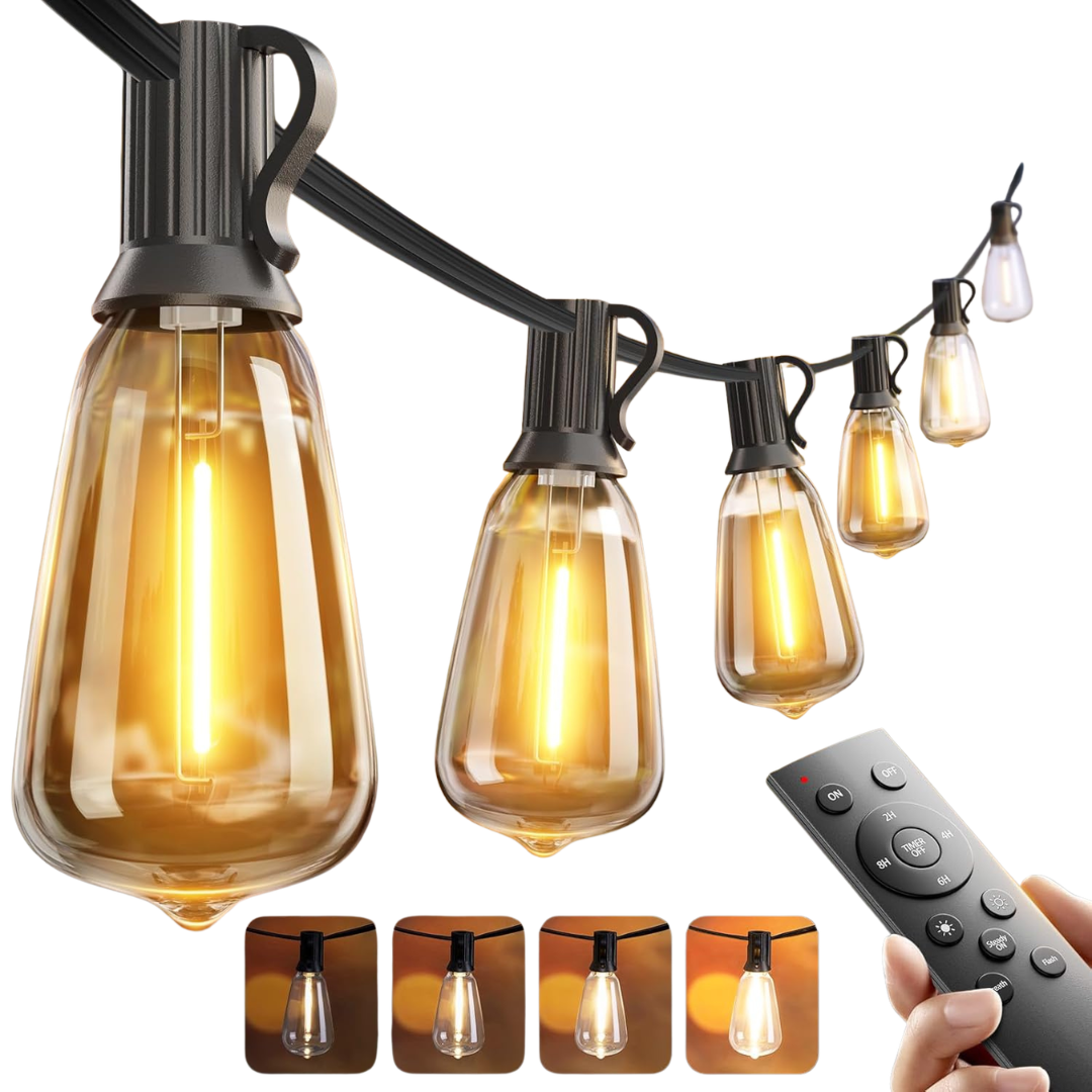 100ft (2 x 50ft) Addlon Outdoor Waterproof LED String Lights