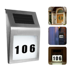 Solar LED Address Sign House Number Light With White LEDs
