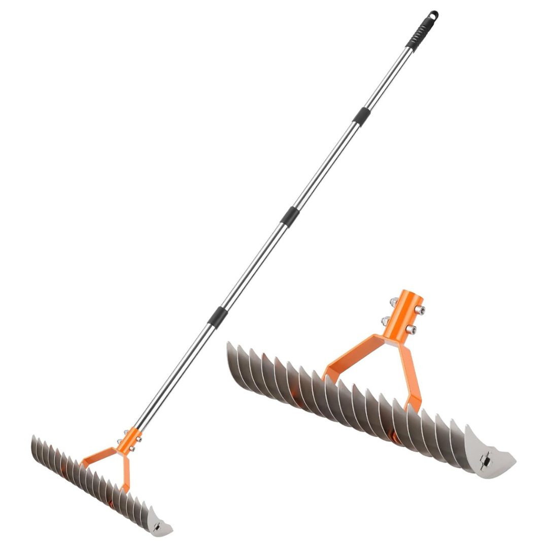 DigiGlow 62" Adjustable Thatch Rake