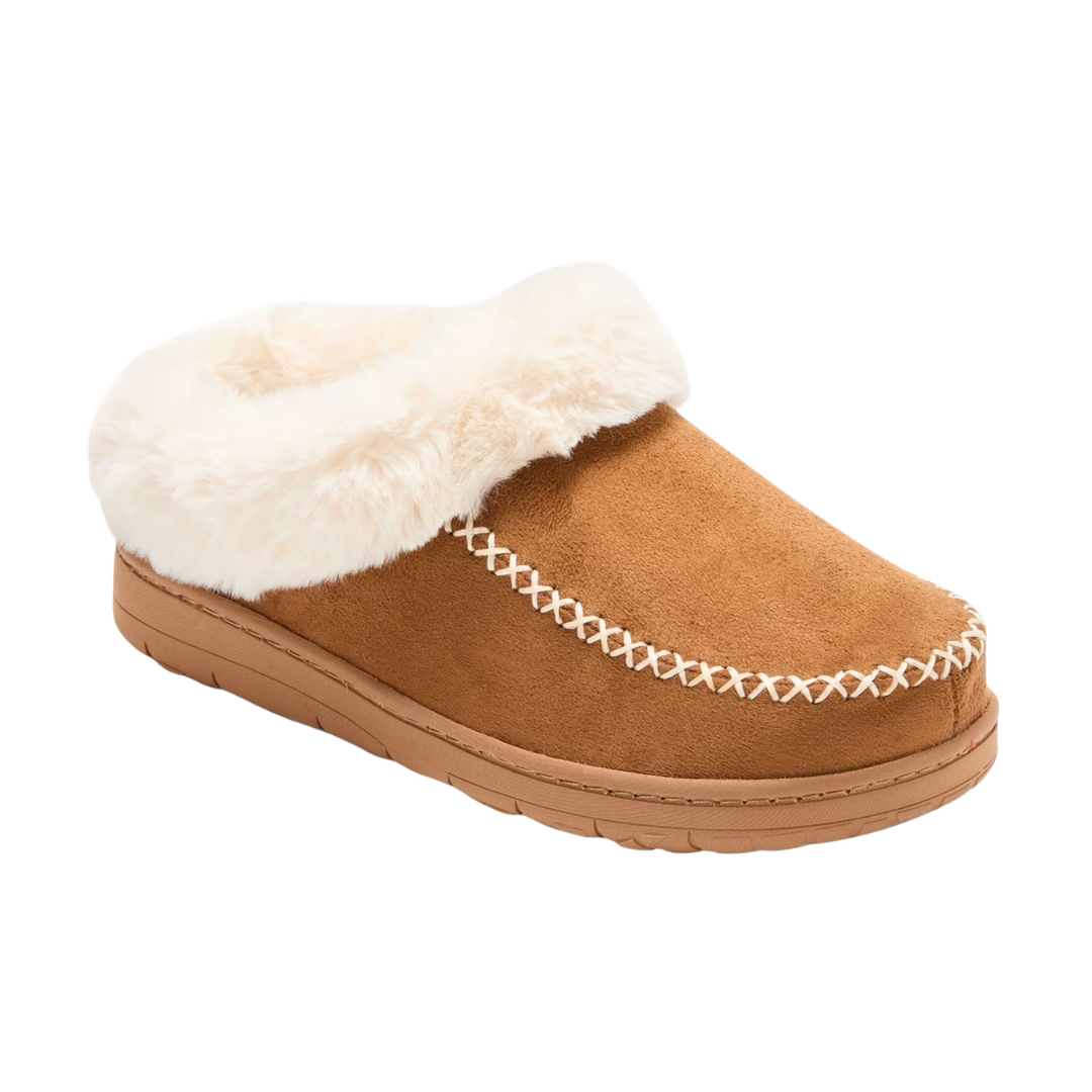 Dearfoams Cozy Comfort Women's Moc Toe Clog Slippers