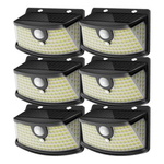 6-Pack 120-LED Solar Motion Sensor Lights With Reflector